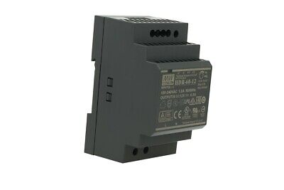 MeanWell HDR-60-12 Trasformatore Rotaia Industriale 12V 54W Barra Guida DIN Rai