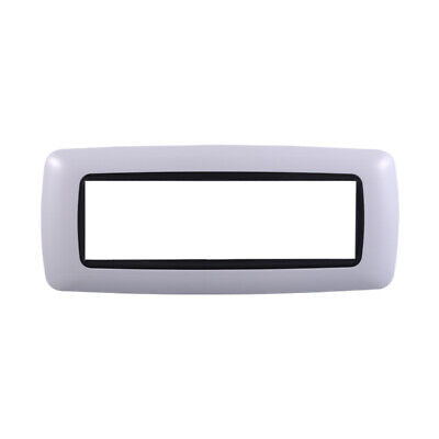 ETTROIT Placca Plastica Bombata Serie Space 7P Colore Bianco Compatibile Con