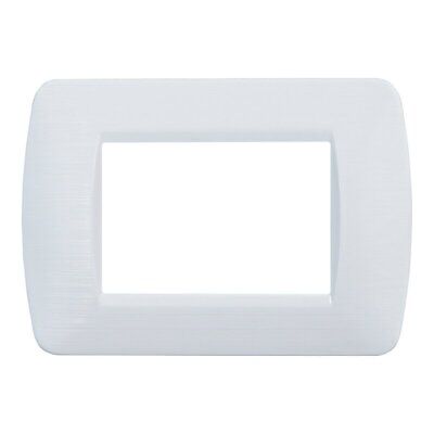 ETTROIT Placca Plastica Serie Space 3P Colore Bianco Satinato Compatibile Con