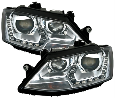 Coppia Set Fari Fanali Anteriori Tuning Jetta 6 VI dal 2011 Alogeni H7+H7