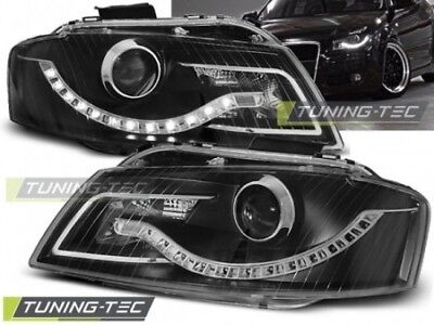 Coppia Set Fari Fanali Anteriori Tuning  A3 8P 05.03-03.08 DAYLIGHT Nero