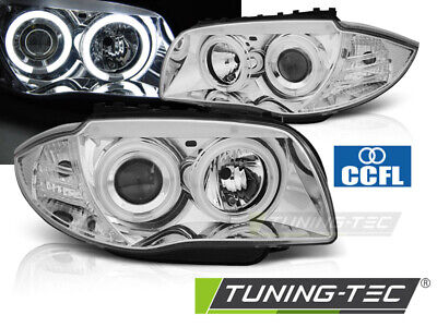 HEADLIGHTS ANGEL EYES CCFL CHROME fits 1 E87/E81/82/88 04-11