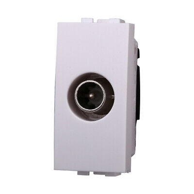 ETTROIT Connettore Presa TV Passante Maschio Colore BIANCO Compatibile Con