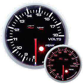 Manometro Strumento 52mm DEPO racing tuning Voltmetro 8-18 VOLT Allarme + PICCO