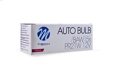 LOTTO DI 10 PEZZI Lampada M-TECH PR21W BAW15s 12V 21W ROSSO