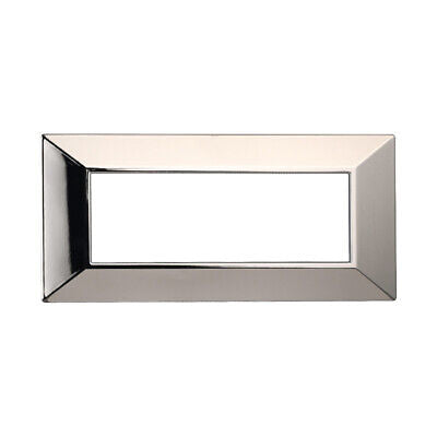 ETTROIT Placca Piramide Serie Moon 6P Colore Cromo Lucido Compatibile Con