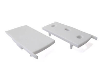 Coppia Tappi Tappini Termine Per Chiusure Profilo Alluminio Illuminazione 3