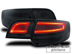 Coppia fari fanali posteriori LED TUNING A3 S3 Sportback 8P 8PA 04-08 neri