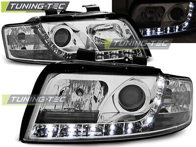 HEADLIGHTS DAYLIGHT CHROME fits A4 10.00-10.04