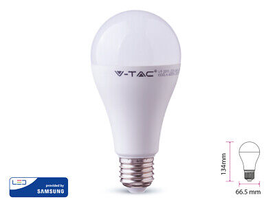 Lampada Led E27 A65 17W Bianco Freddo 6400K Bulbo Sfera Chip Samsung Garanzia 5