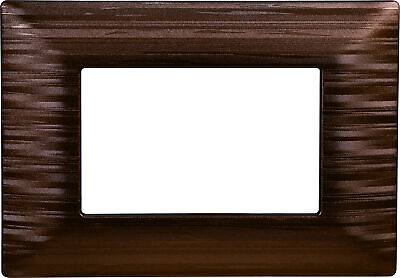 ETTROIT Placca Plastica Serie Solar 3P Colore Bronzo Satinato Compatibile Con