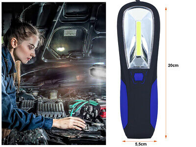 Lampada Torcia Led Officina Cob 2W Portatile Alimentazione Con 4 Pile AAA