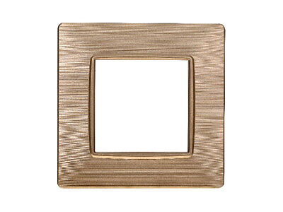 ETTROIT Placca Plastica Serie Starlight 2P Colore Oro Satinato Compatibile Con
