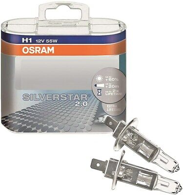 Lampadina TUNING OSRAM SILVER STAR H1 55watt coppia duobox 64150SVS-HCB