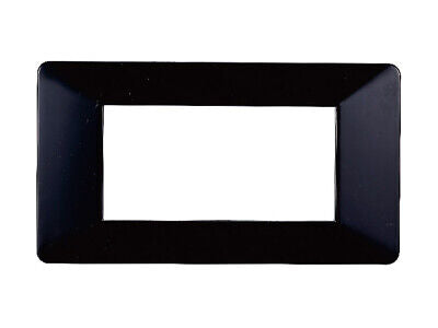 ETTROIT Placca Plastica Serie Starlight 4P Colore Nero Compatibile Con Vimar