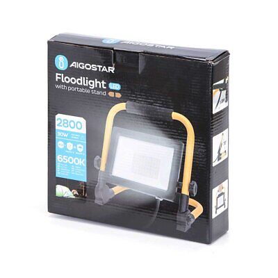 Faretto Led Portatile da Lavoro 30W Fredda 6500K 2800 Lumens IP65 Impermeabile
