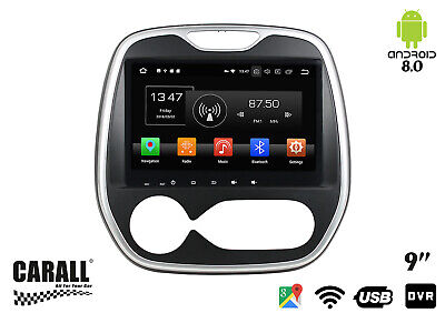Autoradio Android 8.0 Captur GPS DVD USB SD WI-FI Bluetooth Navigatore
