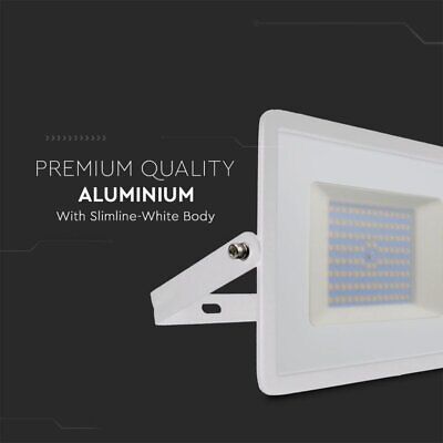Faro Led Flood Light 100W 8700lm IP65 Slim 261X217X32mm Carcassa Bianca Luce