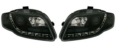 Coppia set fari fanali a LED dayline per A4 B7 11.2004 >11.2007 nero