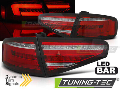 LED BAR TAIL LIGHTS RED WHIE SEQ fits A4 B8 12-15 SEDAN OEM BULB