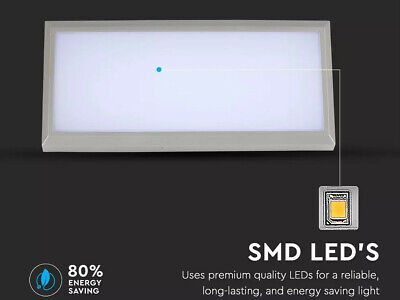 Applique Lampada Led Da Parete Angolare 20W Colore Grigio 4000K IP65 Luce Indir