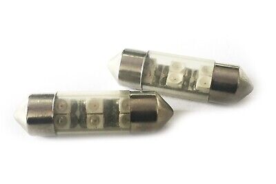 Coppia 2 Lampade Led T11 C5W Siluro 31mm Con 6 Smd 3528 Colore Giallo Yellow