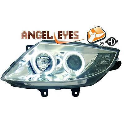 Coppia fari fanali anteriori TUNING Z4 2003 >09 chrome con anelli ANGEL EYES