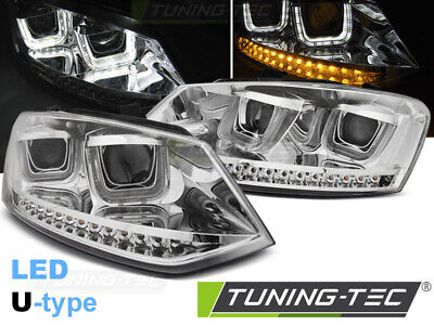 FARI ANTERIORI U-LED LIGHT CROMATI per POLO 6R 09-03.14