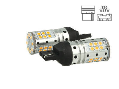 Lampada Led T20 W21W WY21W 7440 Canbus 12V 25W Reale Arancione Per Frecce No
