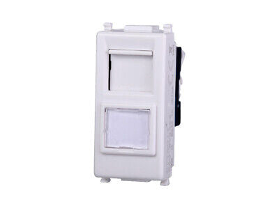 ETTROIT Connettore Rete Presa Dati RJ45 CAT6 Colore BIANCO Compatibile Con
