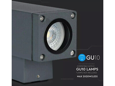 Applique Da Parete e Muro Con Portalampada GU10 Illuminazione Doppio Fascio
