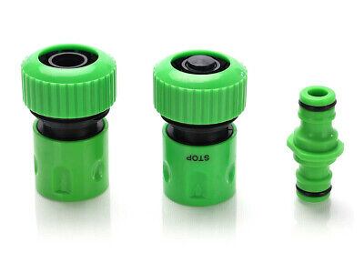 Kit 3 Pezzi Raccordo Giunzione Connettore Rapido + Adattatore Doppio Maschio