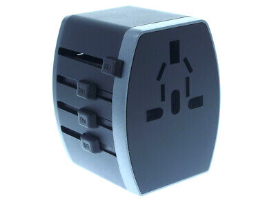 Adattatore Universale da Viaggio Con Presa EU UK USA AUS CN USB + 1 Type C 3,4A