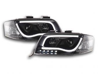 Coppia Fari Fanali Anteriori Tuning Dayline DRL LTI CCFL A6 4B 01-04 ne