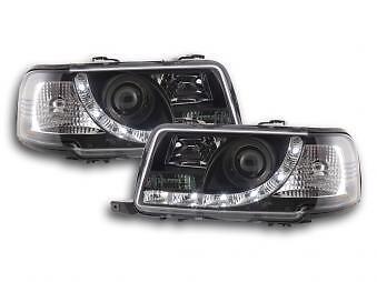Coppia Fari Fanali Anteriori Tuning Dayline Luci Diurne 80 B4 91-94 nero
