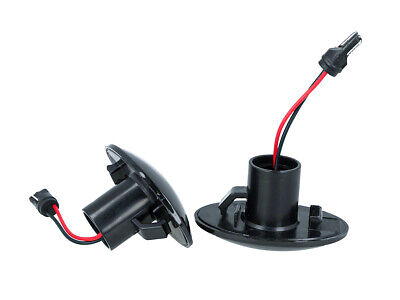 Kit Freccia Laterale a Led Side Marker Lente Nero Fume Luce Bianco Per