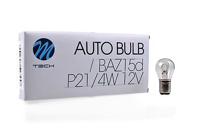 LOTTO DI 10 PEZZI Lampada M-TECH BAZ15d 12V 21/4W CLEAR