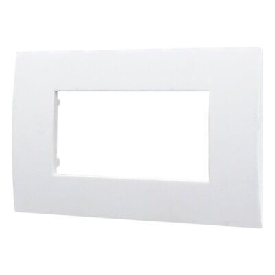 ETTROIT Placca Plastica Serie Venus 4P Colore Bianco Compatibile Con Vimar Arke