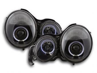 Coppia Fari Fanali Anteriori Tuning classe E W210 95-98 nero