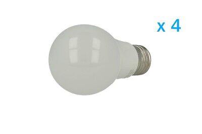 4 PZ Lampade Led E27 Bulbo 5W=50W Bianco Freddo Diametro 55mm Altezza 102mm