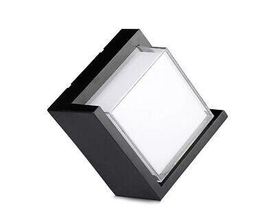 Applique Lampada Led Da Muro Parete Quadrato Neutro 4000K 12W Con Diffusore
