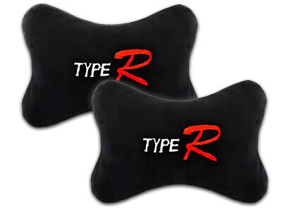 2 Pezzi Cuscini Poggiatesta Auto Ergonomici e Traspiranti Colore Nero Scritta