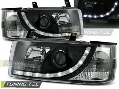 Coppia Fari Fanali Anteriori Tuning T4 90-03.03 TRANSPORTER DAYLIGHT Nero