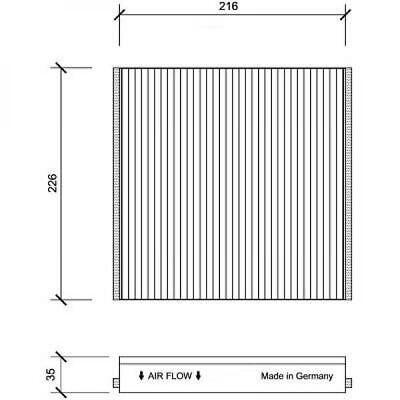Filtro abitacolo al carbone attivo BERLINGO/Xsatra PARTNER