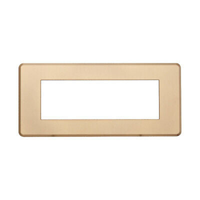 ETTROIT Placca Slim Sottile 6P Serie Moon Colore Oro Compatibile Con Bticino