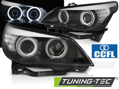 HEADLIGHTS ANGEL EYES CCFL BLACK LED INDICATOR fits E60/E61 03-07