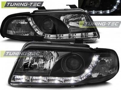 Coppia Fari Fanali Anteriori Tuning  A4 01.99-09.00 DAYLIGHT Nero