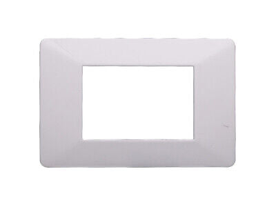 ETTROIT Placca Plastica Serie Starlight 3P Colore Bianco Compatibile Con Vimar