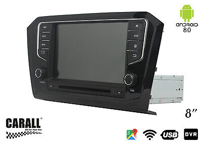 Autoradio Android 8.0 Passat 2015 GPS DVD USB SD WI-FI Bluetooth Navigatore