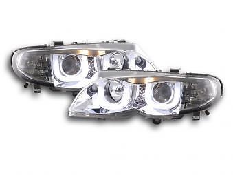 Coppia Fari Fanali Anteriori Tuning Angel Eyes serie 3 E46 Limo/Touring 02-0